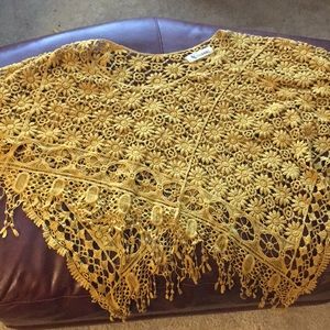 Origami Ochre Shawl